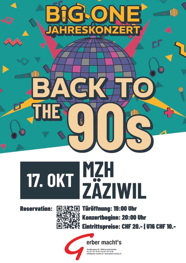 BIG ONE - Back To The 90s Flyer